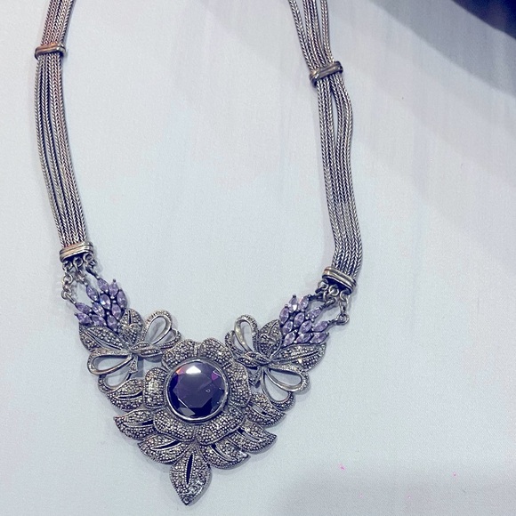 Accessories - Amethyst Silver necklace needs cleaning only